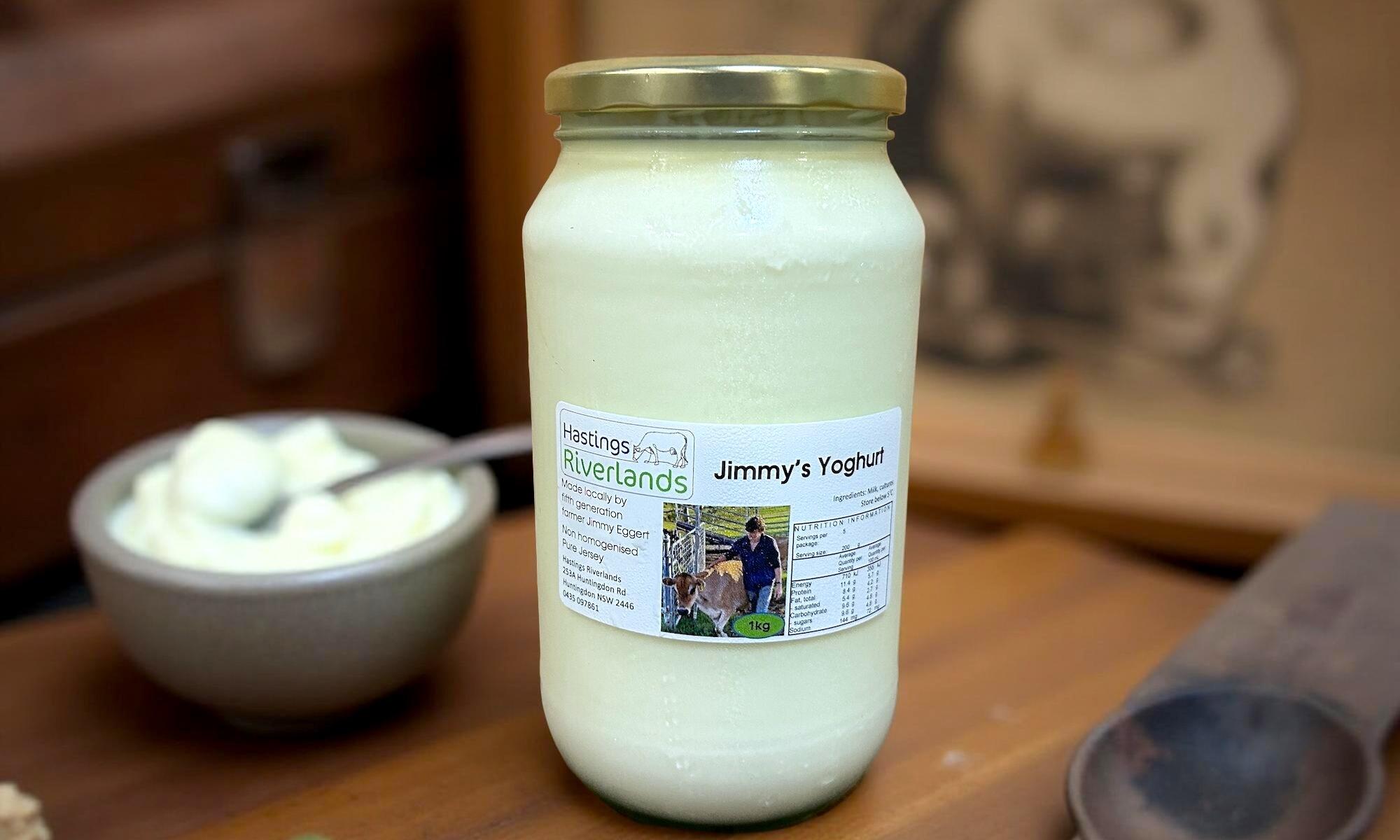 Jimmys Yoghurt - Natural 1kg Glass Jar
