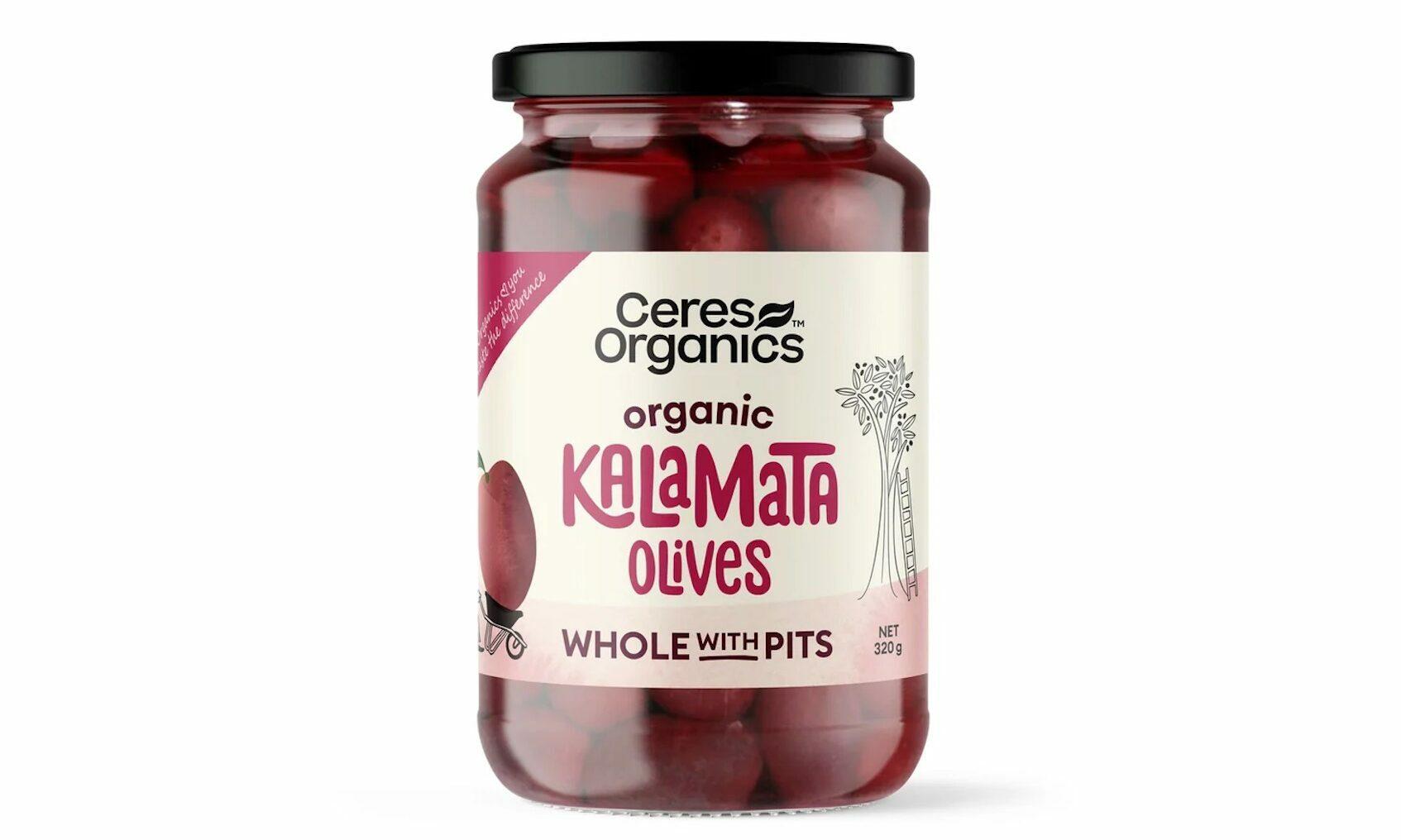Olives - Kalamata Whole - Ceres Organics 320g