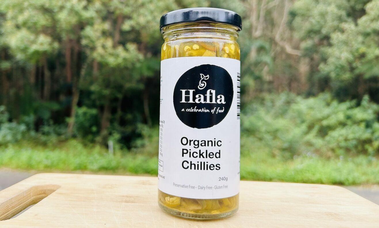 Organic Pickled Chillies (Red or Green) Sliced