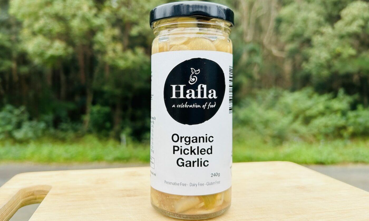 Organic Pickled Garlic Slices